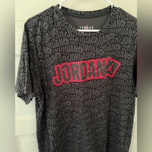 Jordan Black and Red Logo Men's Tee